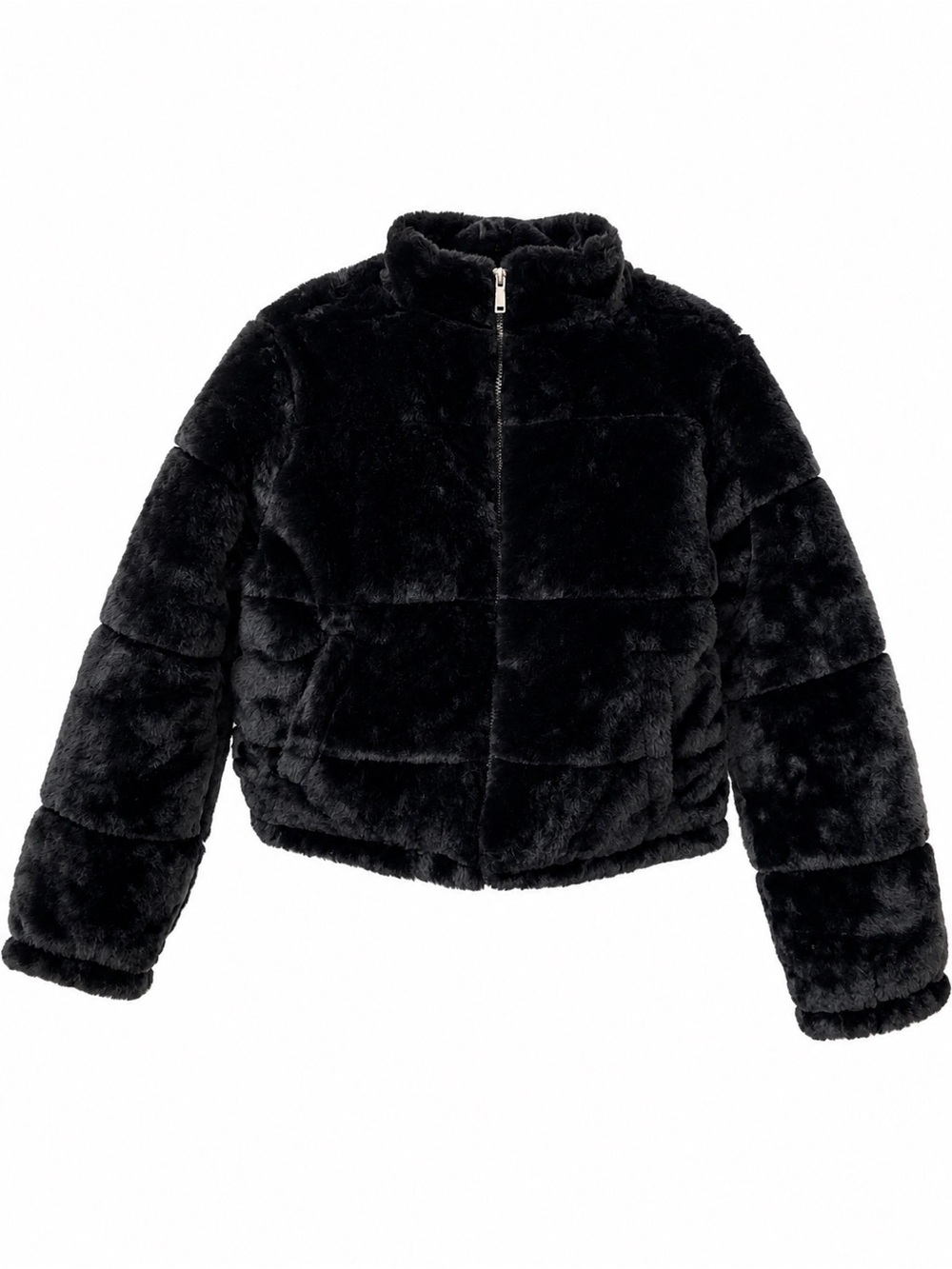 Express Black Faux Fur Puffer Jacket